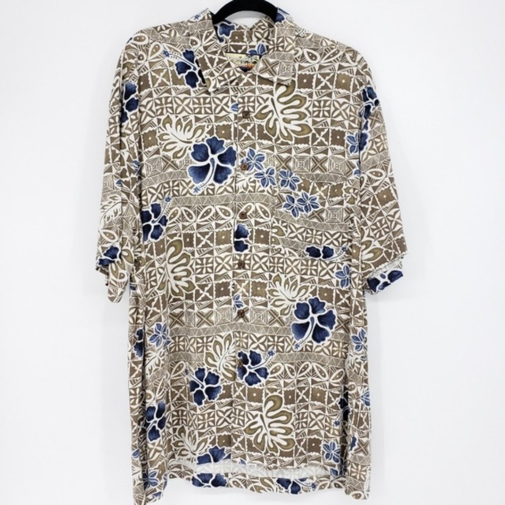 Havana Jack’s Cafe Hawaiian Button Shirt- Large